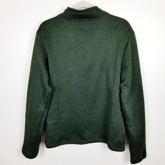 Royal Class Quarter Zip Fleece Sweater Men's Medium Green Marled Pullover‎ - Picture 5 of 8